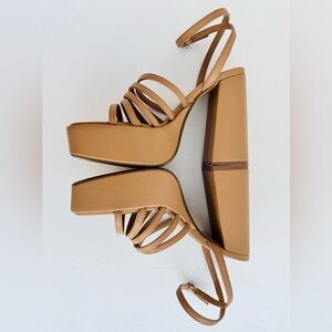Bershka Tan Strappy Sandals